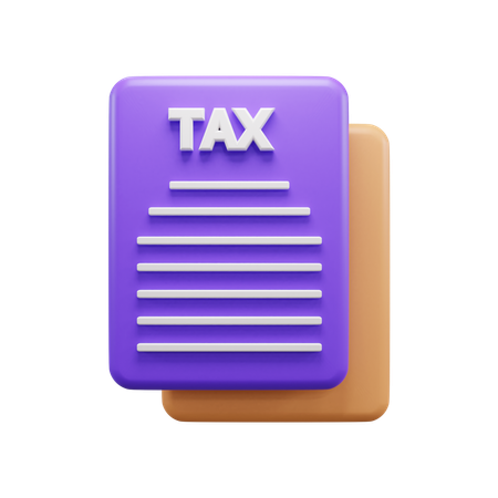 Business Tax Document  3D Icon