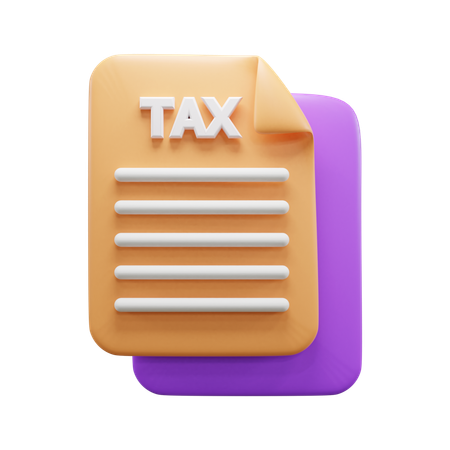 Business Tax Document  3D Icon