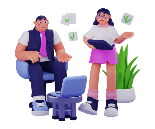 Business Team  3D Illustration