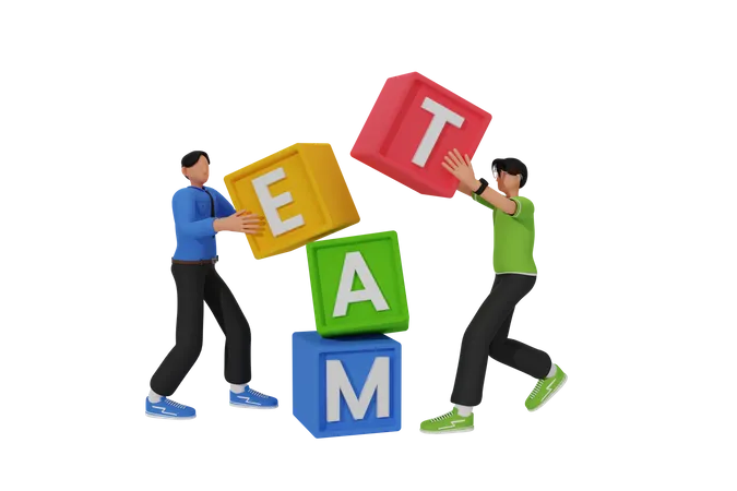 Teamwork People Concept 3 D Illustration 3D Illustration