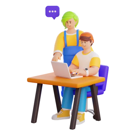 Business Team Discussion  3D Illustration