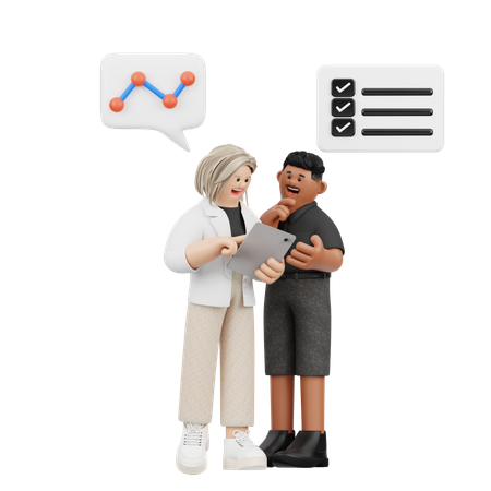 Business Team Doing Business Meeting  3D Illustration
