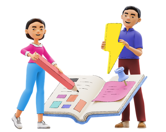 Business Team working together  3D Icon