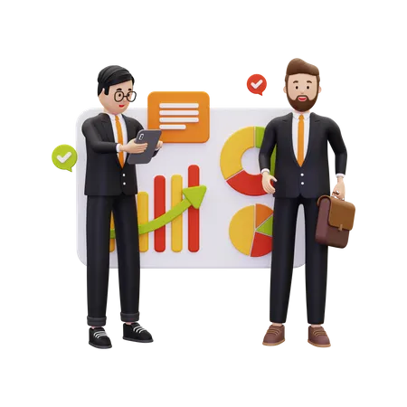 Business team working together  3D Illustration