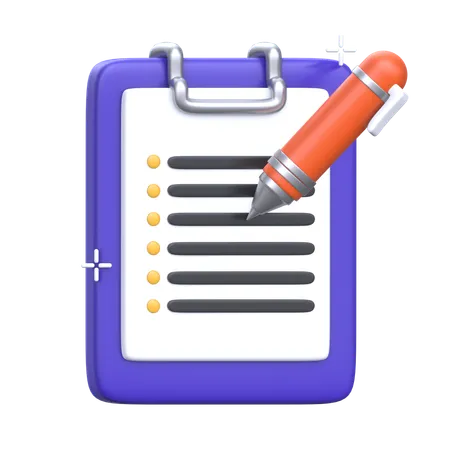 Business To Do List 3 D Icon 3D Icon