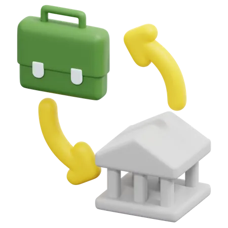 Business To Government  3D Icon