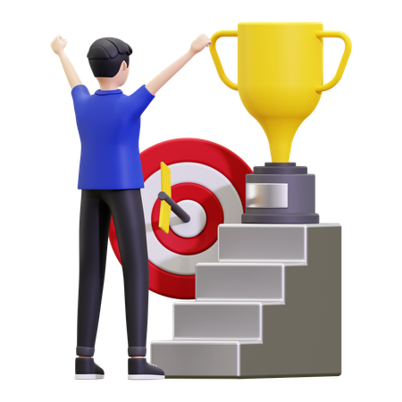 Business trophy  3D Illustration