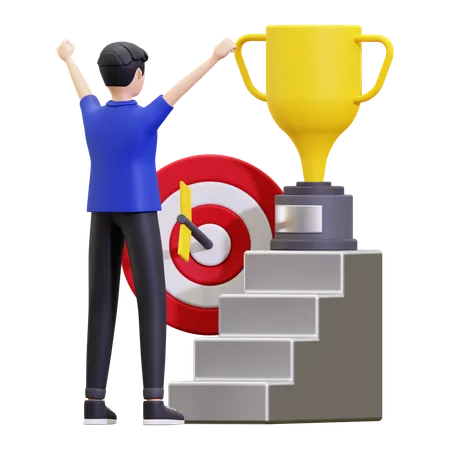 Business trophy  3D Illustration