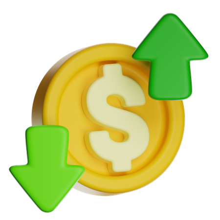 Business Up and Down  3D Icon