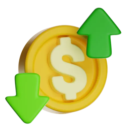 Business Up and Down  3D Icon