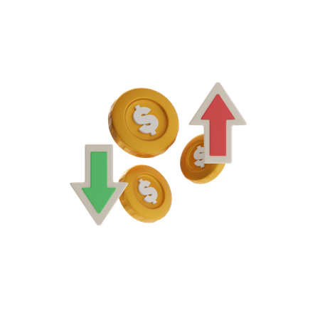 Business Value Fluctuation  3D Icon