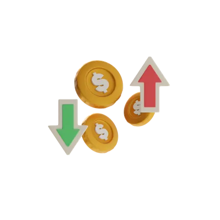 Business Value Fluctuation  3D Icon
