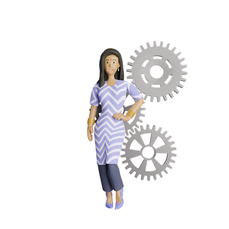 Business woman  3D Illustration