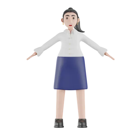 Business Woman  3D Illustration