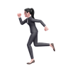 3d running pose illustration