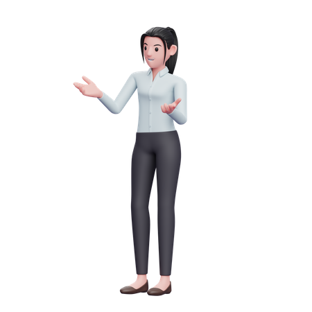 Business Woman Talking  3D Illustration