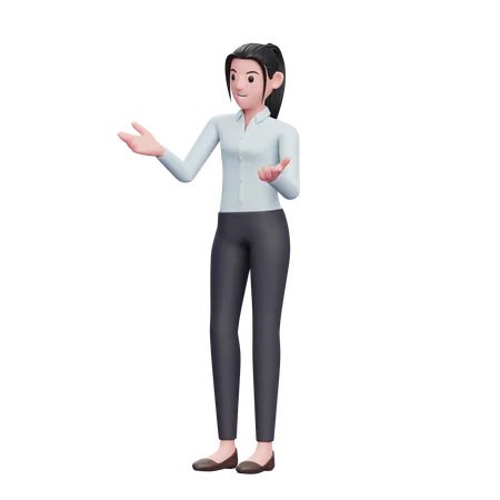 Business Woman Talking  3D Illustration