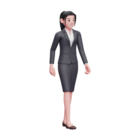 Business woman walking  3D Illustration