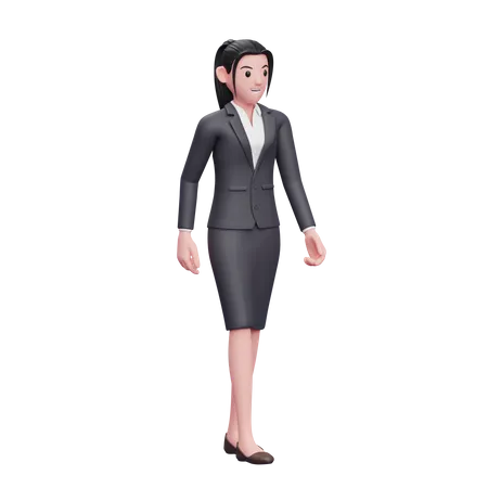 Business woman walking  3D Illustration