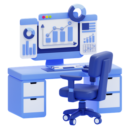 Business Workdesk  3D Icon