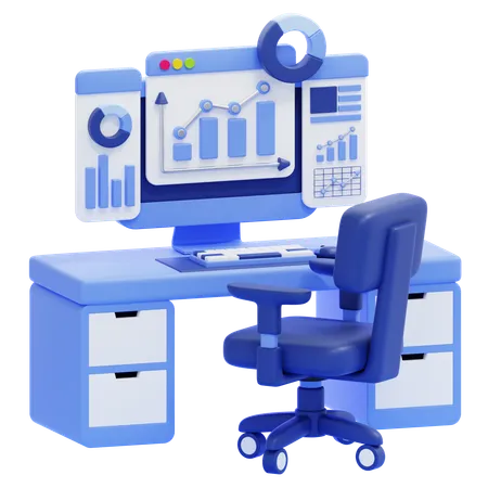 Business Workdesk  3D Icon