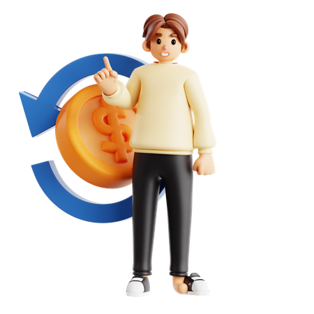 파이 차트로 데이터를 분석하는 사업가  3D Illustration
