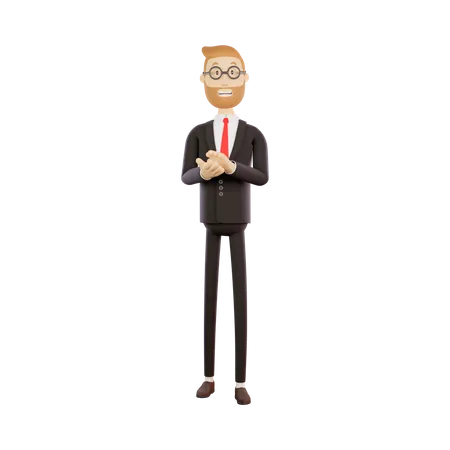 Businessman Applause  3D Illustration