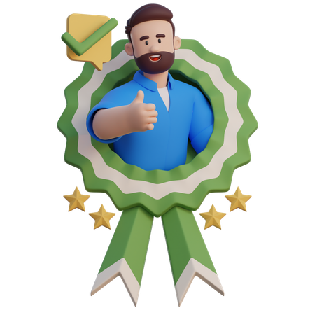 Businessman Approval  3D Icon
