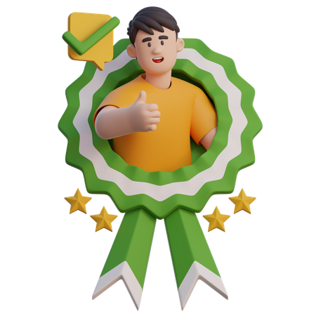 Businessman Approval  3D Icon