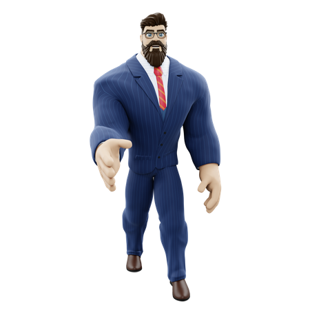 Businessman Asking For Handshake 3D Illustration