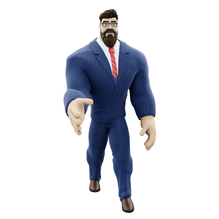 Businessman Asking For Handshake 3D Illustration