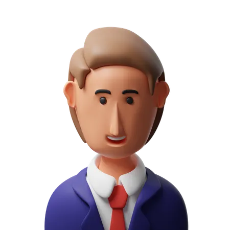 Businessman avatar  3D Icon