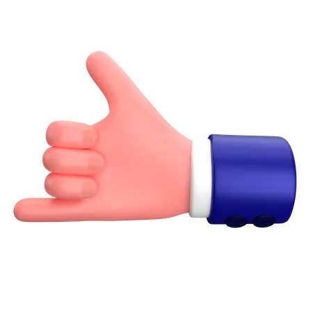 Businessman call hand gesture sign  3D Icon