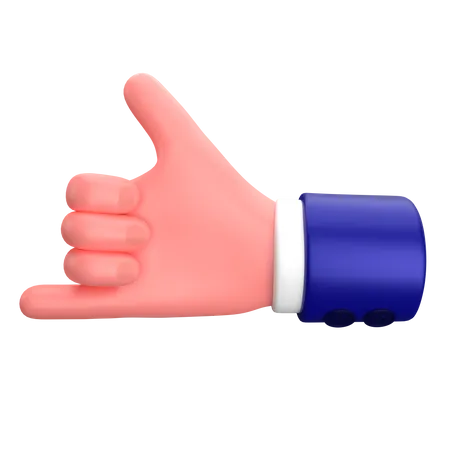 Businessman call hand gesture sign 3D Icon