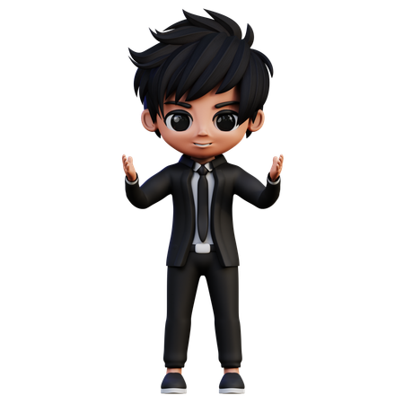 Businessman Character Pray  3D Illustration
