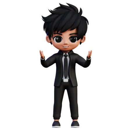 Businessman Character Pray  3D Illustration