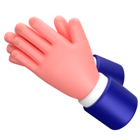 Businessman clapping hands gesture sign  3D Icon