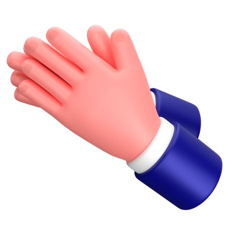 Businessman clapping hands gesture sign 3D Icon