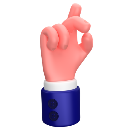Businessman click snapping finger hand gesture  3D Icon