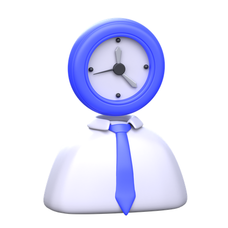 Businessman Clock  3D Icon