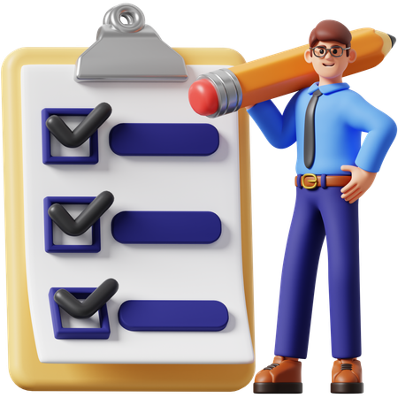 Businessman Completed Task  3D Icon