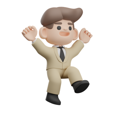 Businessman dancing  3D Illustration