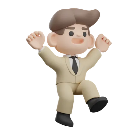 Businessman dancing  3D Illustration