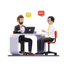 job meeting 3d logo