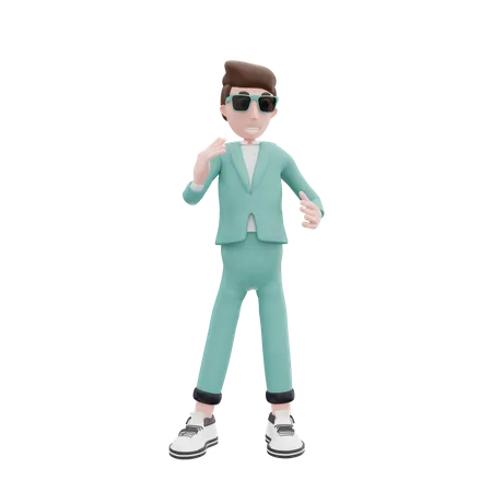 3 D Rendering Business Man Talking Pose 3D Illustration