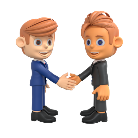 Businessman doing Handshake  3D Illustration