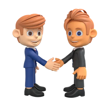 Businessman doing Handshake  3D Illustration