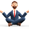 doing meditation emoji 3d