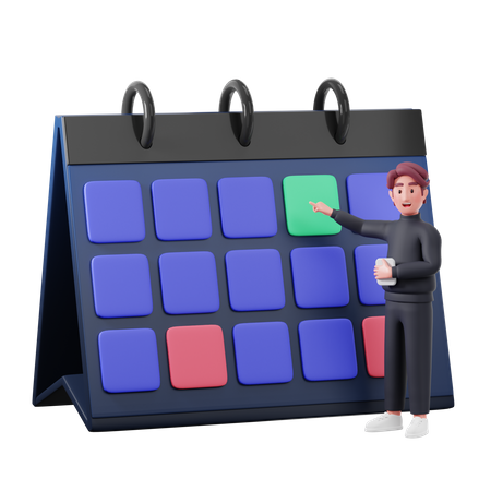 Businessman doing Schedule  3D Icon