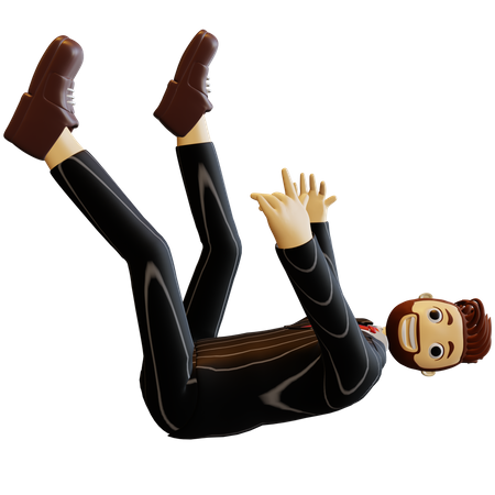 Businessman falling  3D Illustration